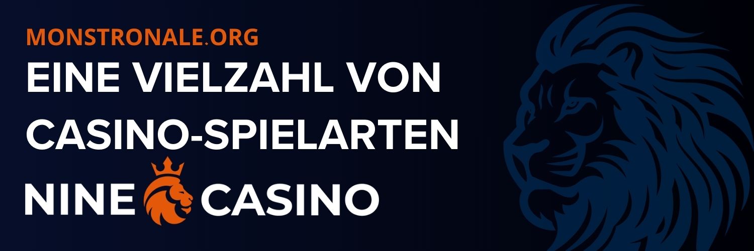 Die verschiedenen Spielarten im Nine Casino: Slots, Live Games und Tischspiele